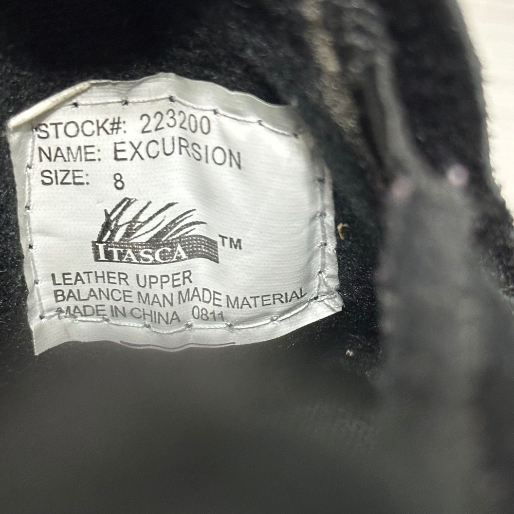 Itasca Excursion Black Suede Slip On Comfort Loafers Women Size 8 - Picture 9 of 10